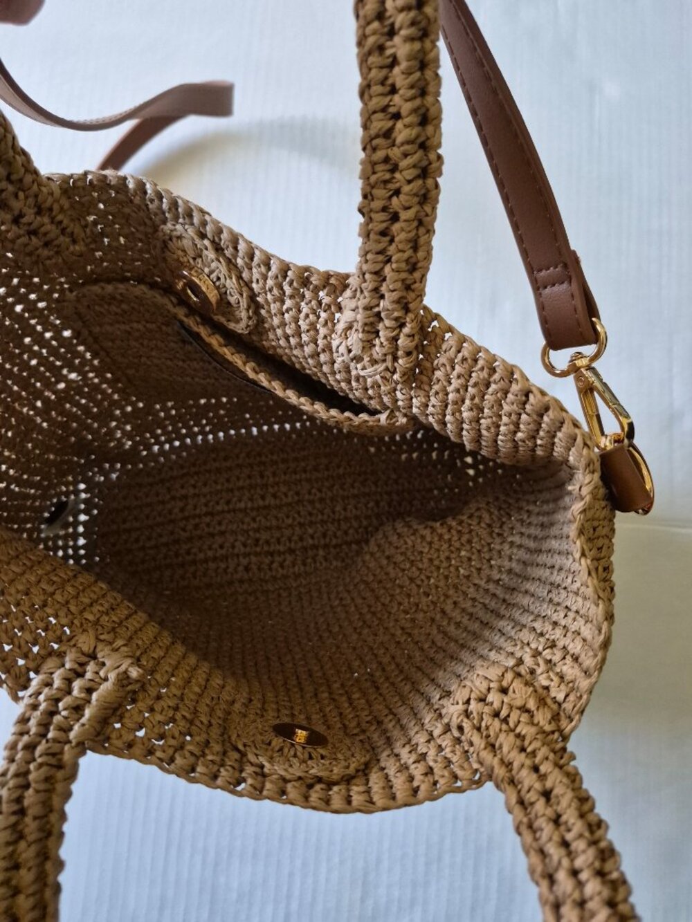Haute Hippie Raffia Woven Handle Crossbody Bag - Picture 10 of 12